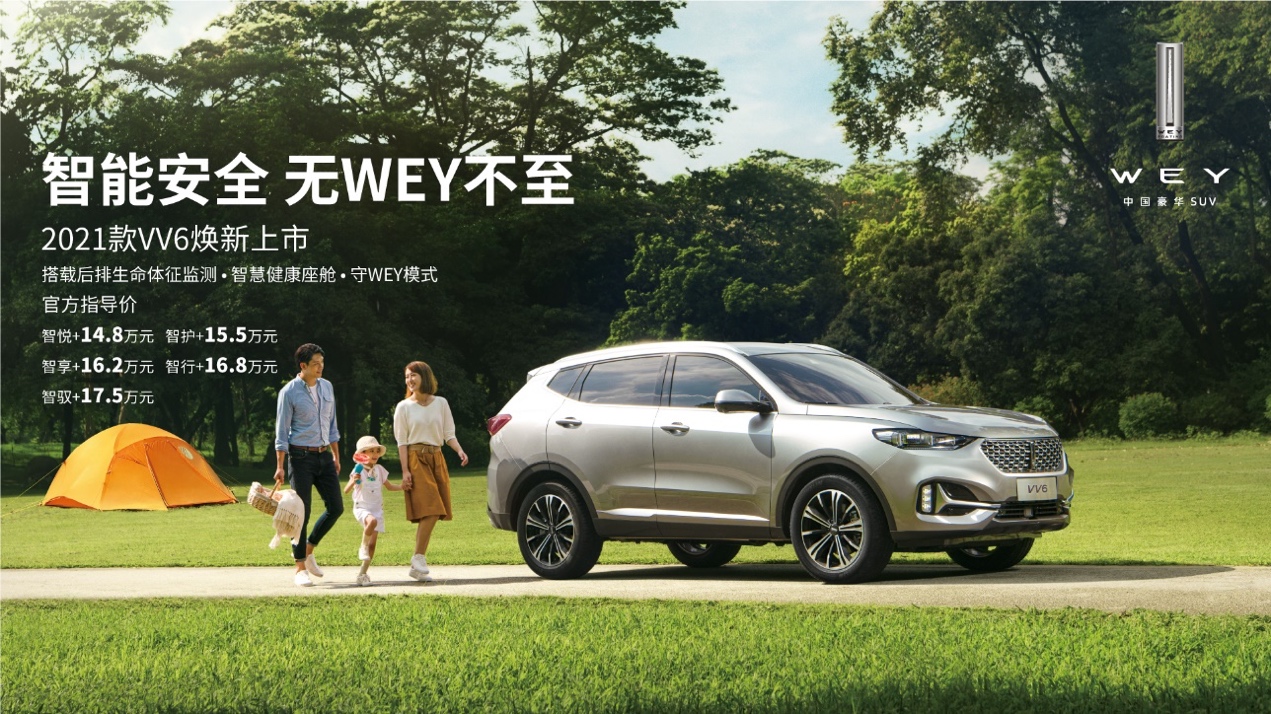 智能科技进阶 守护多维升级  2021款VV6焕新上市 售价14.8-17.5万元