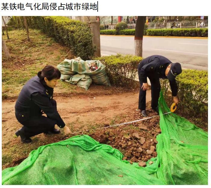 擅自占用城市绿地900平米  施工方被罚款25万余元 