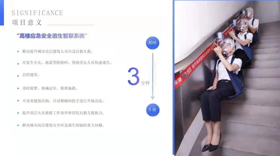 高层建筑应急逃生从30层楼下行至1楼仅需3分钟左右