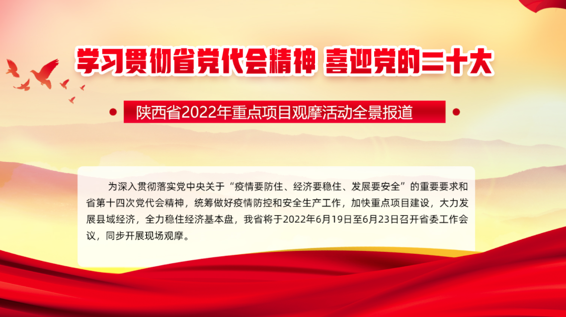 专题|陕西省2022年重点项目观摩活动全景报道