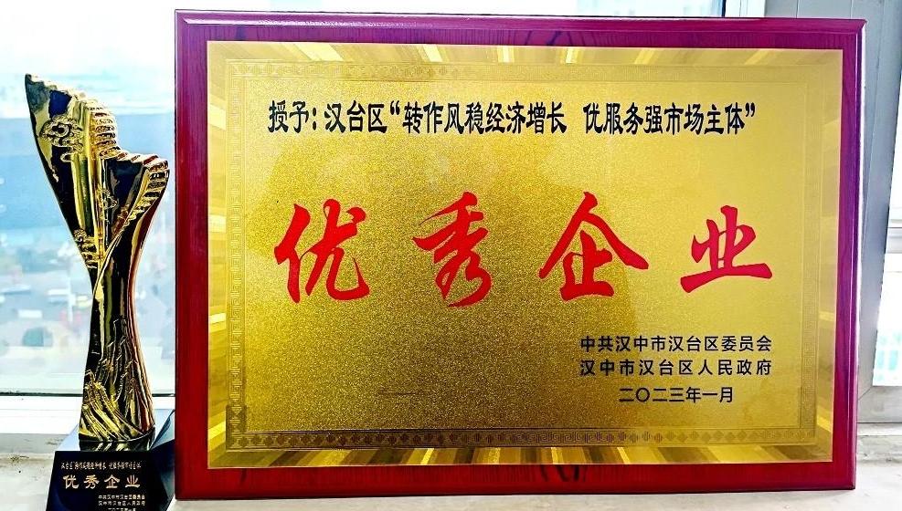 中国银行汉中分行荣获汉台区“转作风稳经济增长 优服务强市场主体”优秀企业称号
