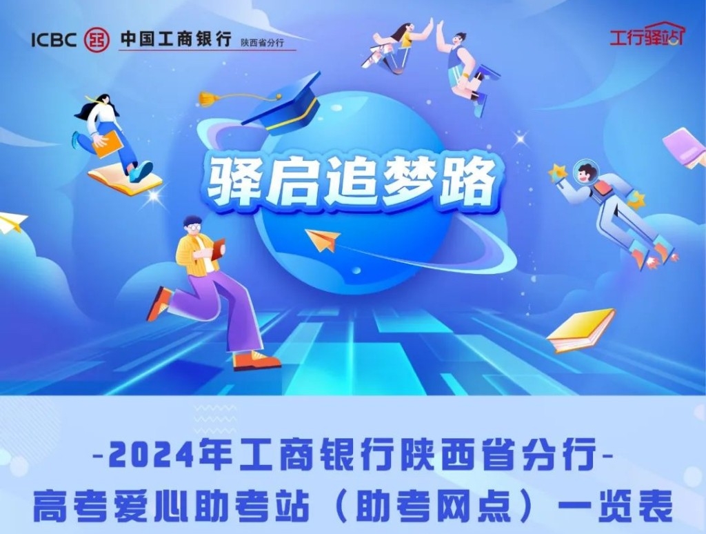 2024年工商银行陕西省分行高考爱心助考站（助考网点）一览表