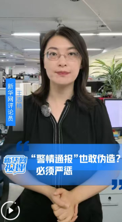 新华网视评｜“警情通报”也敢伪造？必须严惩