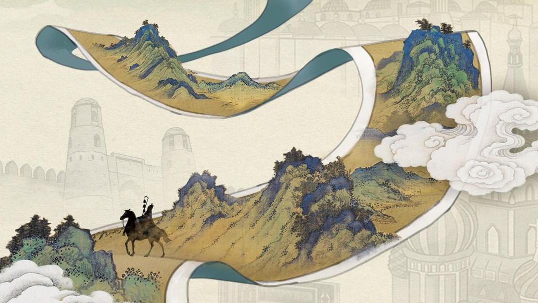 水墨国风H5 | 上合丝路图