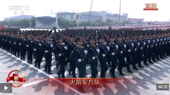 核常兼备 全域慑战！火箭军方队接受检阅