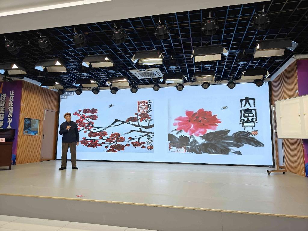 长安美术公益大讲堂首期开讲 萧焕教授解密写意花鸟画“款识”之美