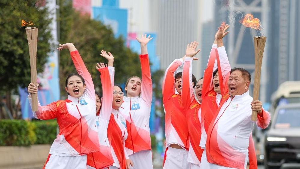 高清大图｜三地联动四城同传！第十五届全运会火炬传递活动举行