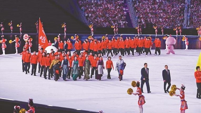 雪域健儿逐梦大湾区——西藏自治区代表团亮相十五运会开幕式侧记