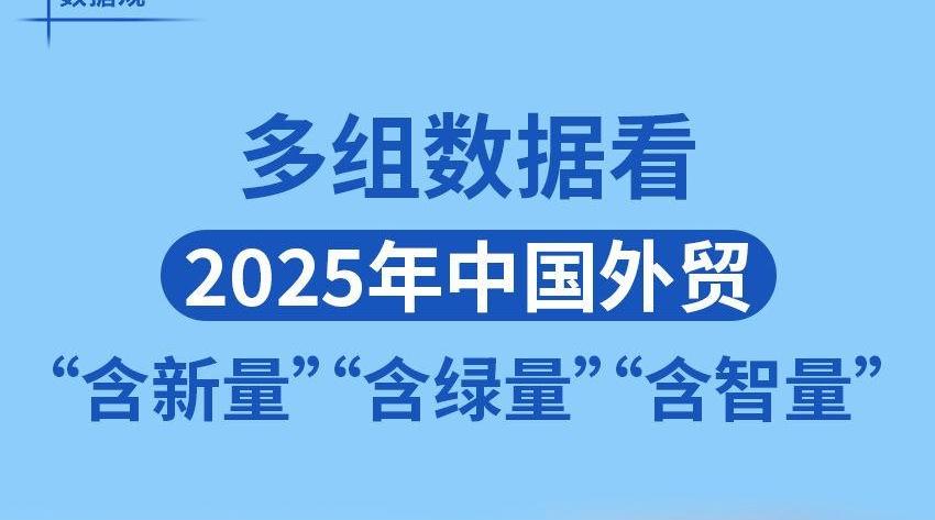 中国经济数据观丨多组数据看2025年中国外贸“含新量”“含绿量”“含智量”