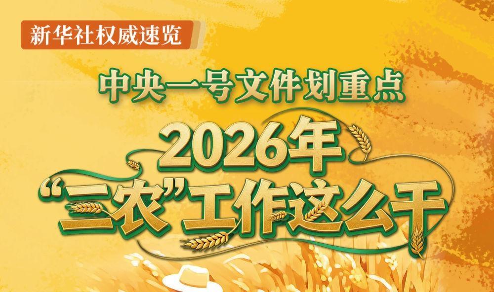 新華社權(quán)威速覽丨中央一號(hào)文件劃重點(diǎn)，2026年“三農(nóng)”工作這么干