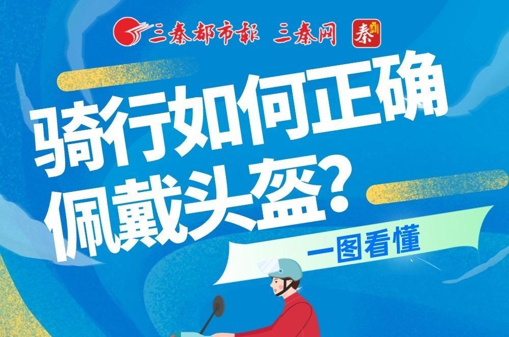 长图丨骑行如何正确佩戴头盔？一图看懂