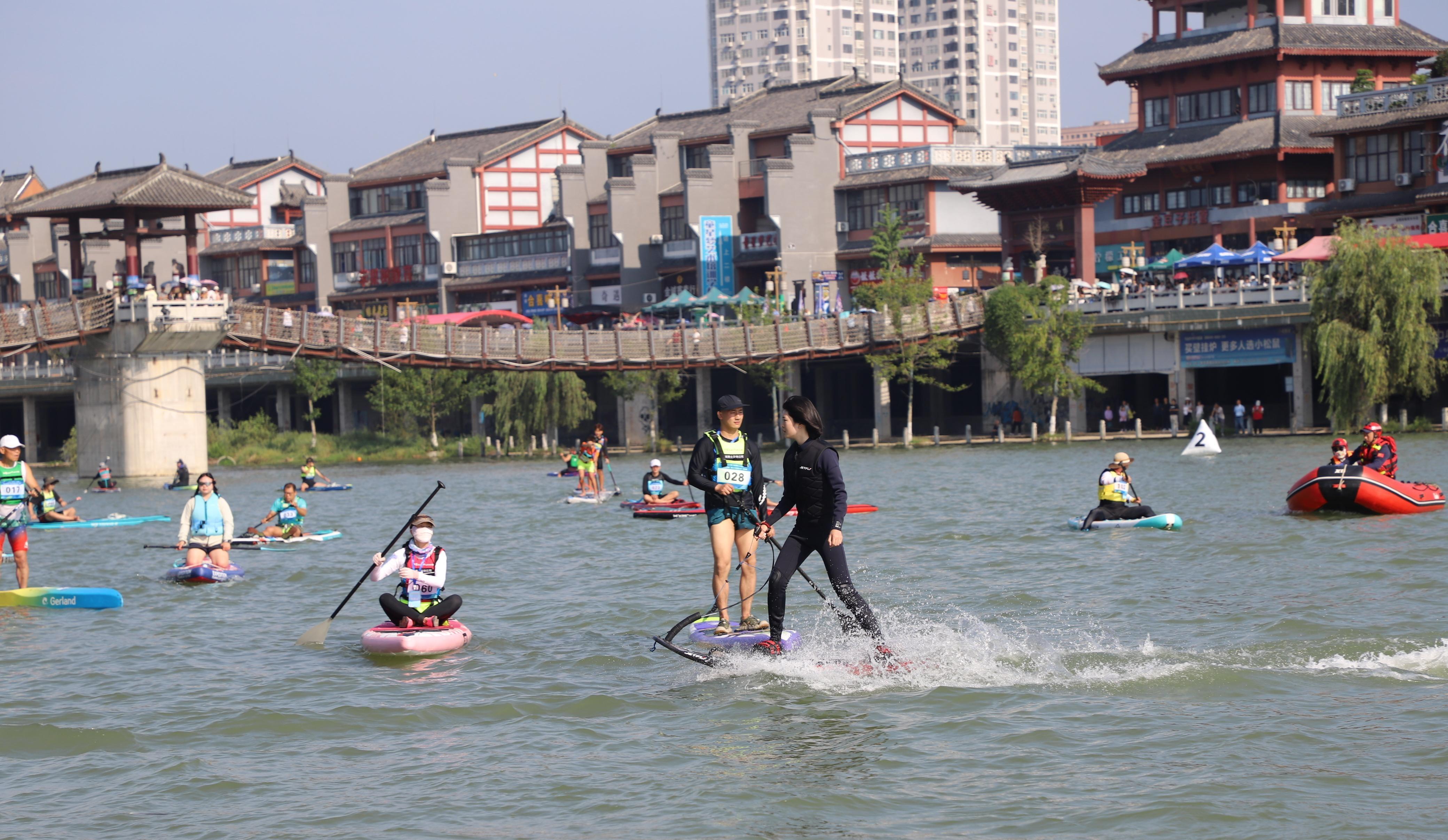 乘风逐浪挥桨竞速牧马河汉中桨板公开赛西乡站激情开赛