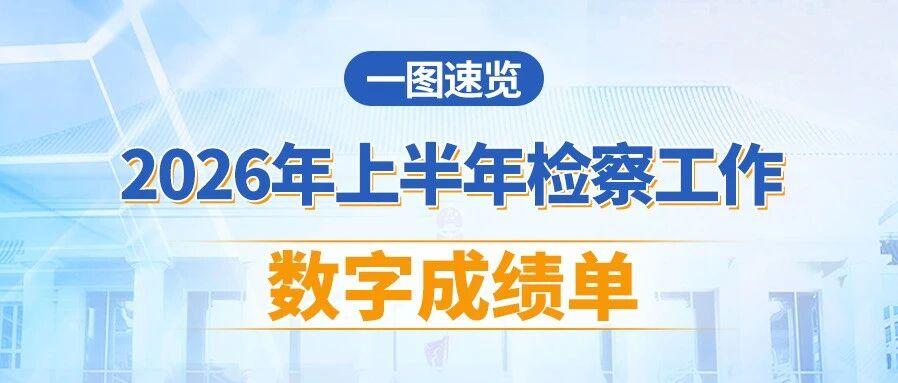 一图速览2026年上半年检察工作数字成绩单