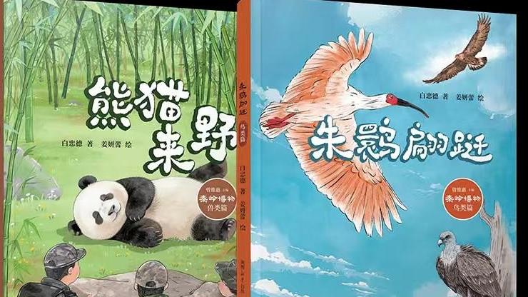 白忠德秦岭生态佳作《熊猫来野》《朱鹮翩跹》持续出圈